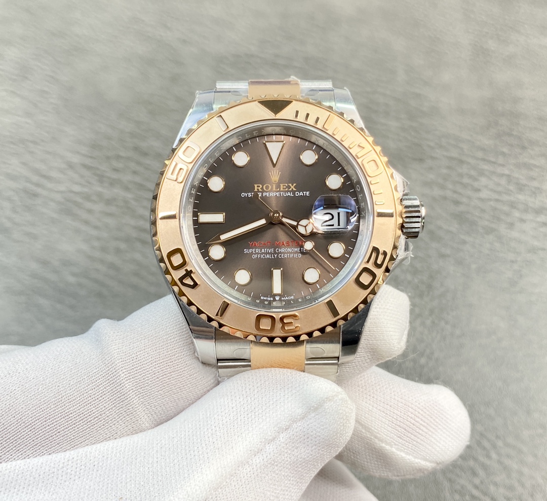 Rolex Yacht Master II 116621 Chocolate Dial Rose Gold 40mm Mens Replica Watch - Image 3