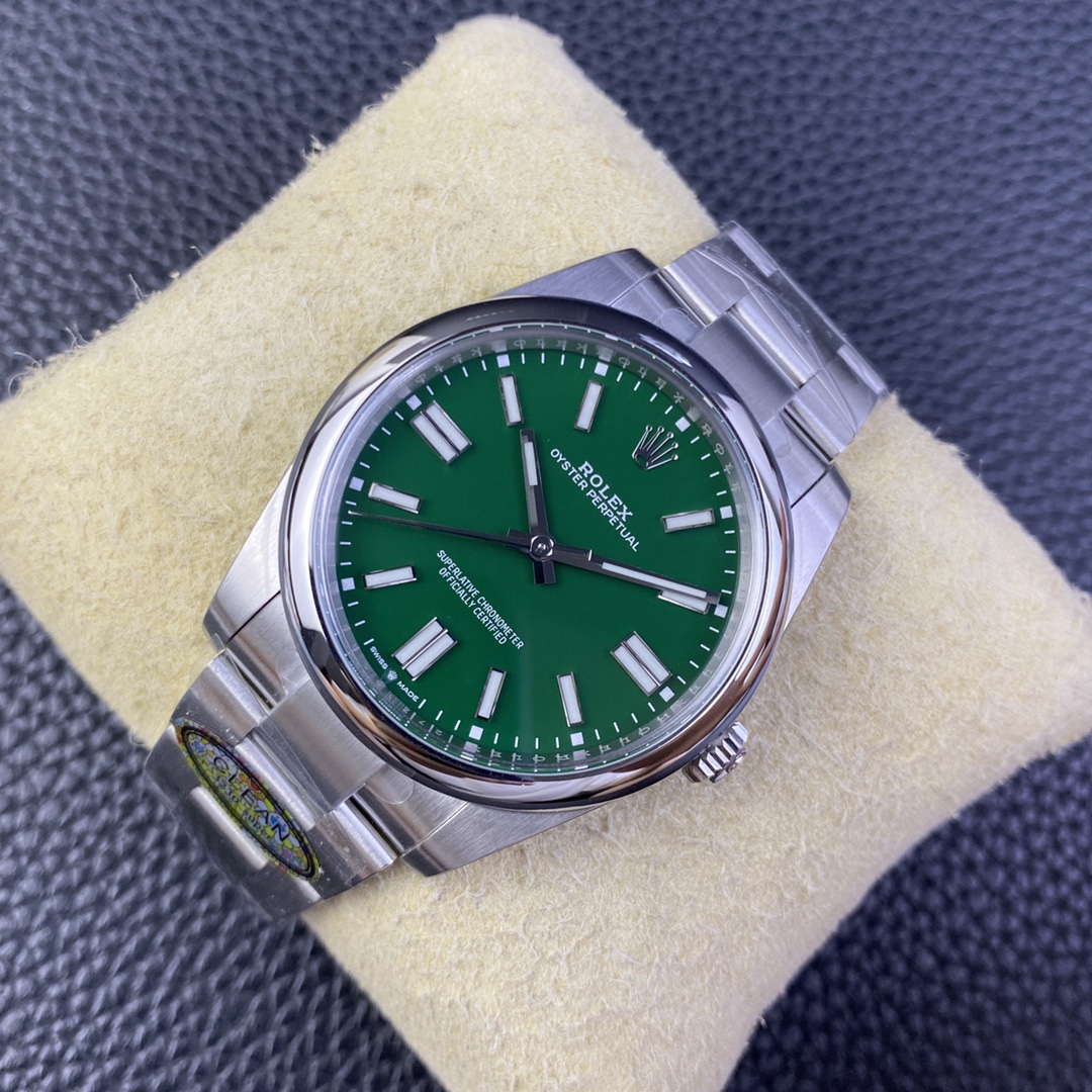 Rolex Oyster Perpetual 41 Green Dial 124300 0005 Men's Watch - Image 6