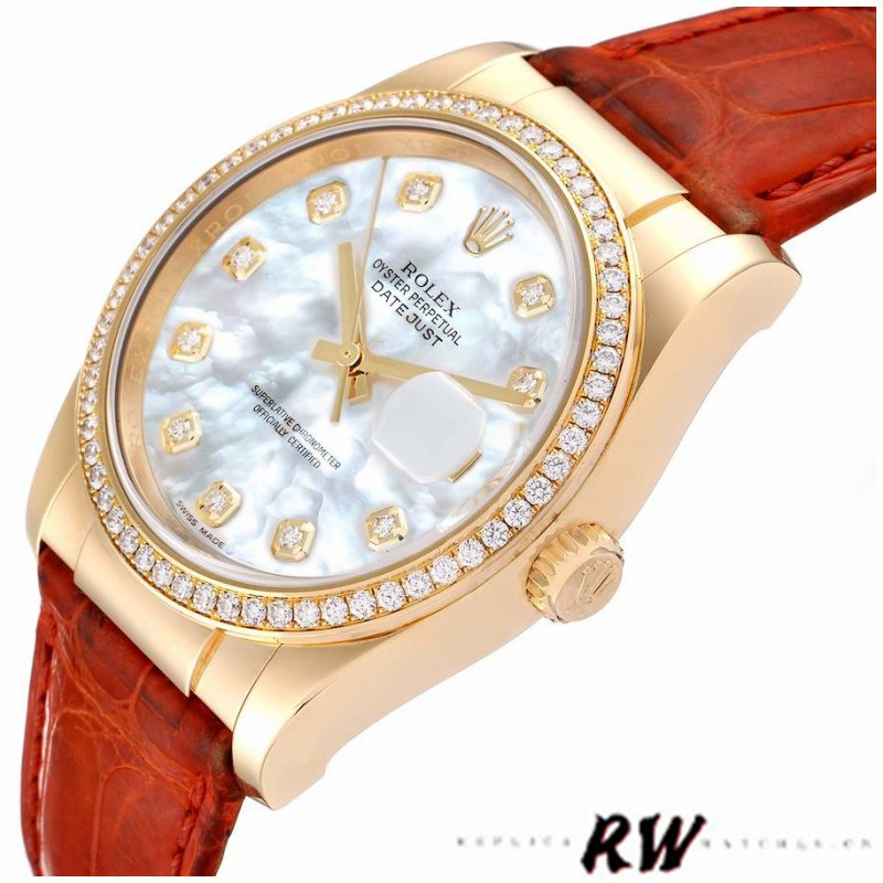 Rolex Datejust 116188 Mother of Pearl Diamond 36mm Unisex Replica Watch - Image 4