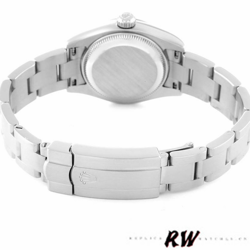 Rolex Oyster Perpetual 176200 Blue Dial Domed Bezel 26mm Lady Replica Watch - Image 6