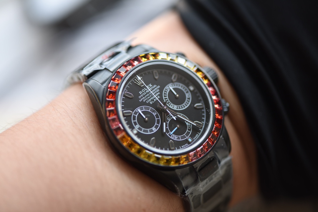 Rolex Rainbow Daytona 116520 DLC-PVD 40mm Black Men's watch - Image 5