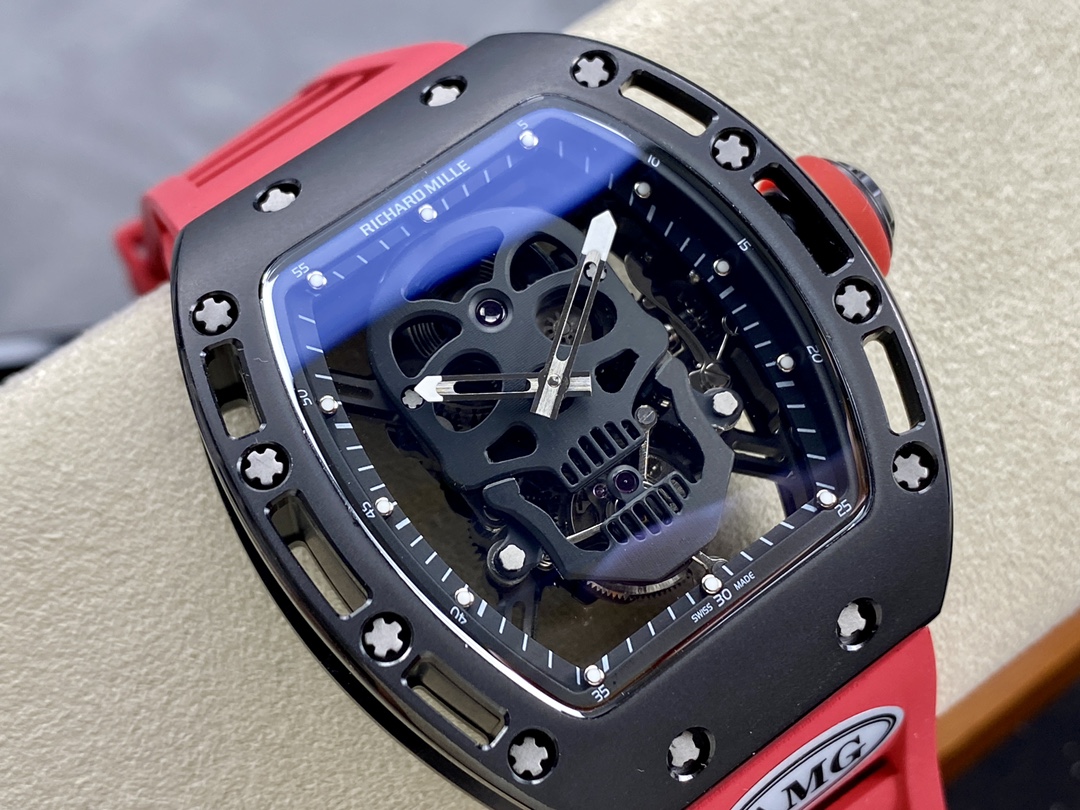 5 Colors Richard Mille Limited Edition RM52 Skull Titanium Tourbillon Openworked Dial - Image 23