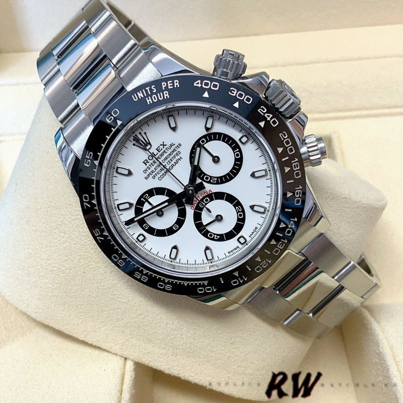 Rolex Cosmograph Daytona 116500LN Stainless Steel White Dial 40mm Mens Replica Watch - Image 5