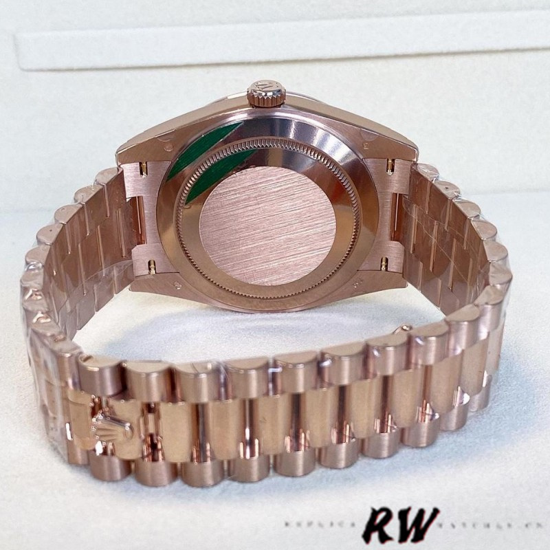 Rolex Day-Date 228345RBR 0007 Sundust Diamond Dial Diamond Bezel 40mm Mens Replica Watch - Image 16