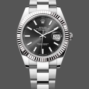 Rolex Datejust m126334 0017 Fluted Bezel Black Dial 41MM Mens Replica Watch