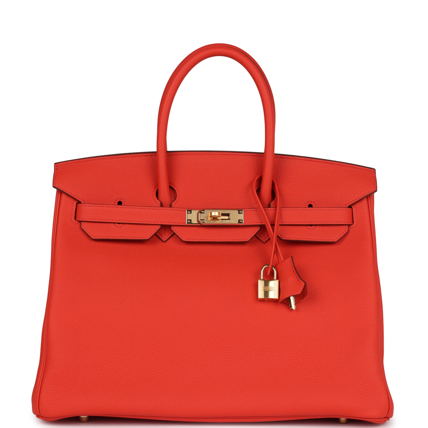 Hermes Birkin 35 Capucine Togo Gold Hardware - Image 6