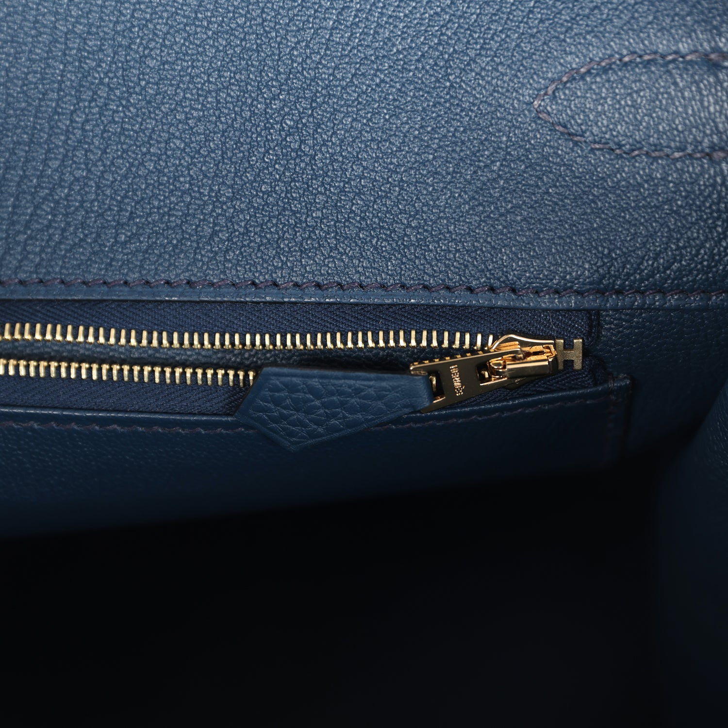 Hermes Birkin 35 Bleu De Prusse Togo Gold Hardware - Image 5