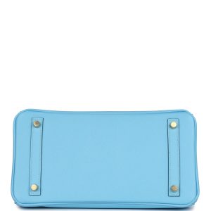 Hermes Birkin 30 Celeste Epsom Gold Hardware