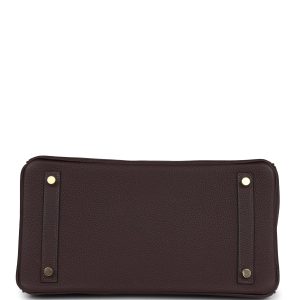Hermes Birkin 30 Chocolat Togo Gold Hardware