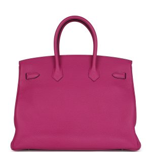 Hermes Birkin 35 Rose Pourpre Togo Palladium Hardware