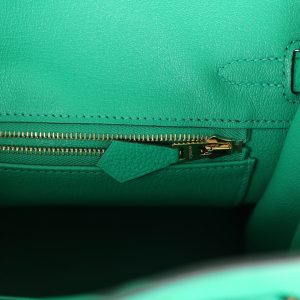 Hermes Birkin 25 Menthe Togo Gold Hardware