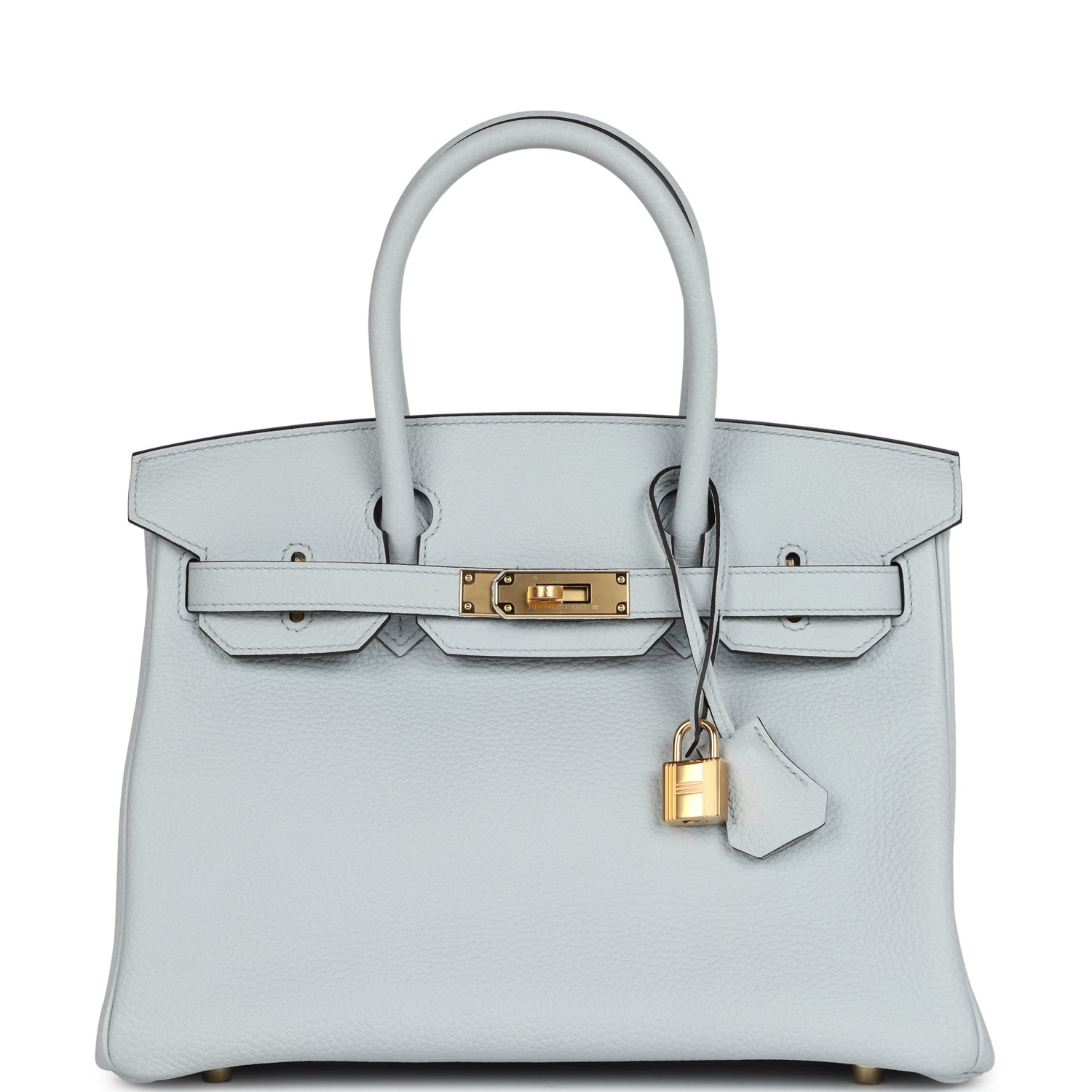 Hermes Birkin 30 Bleu Pale Togo Gold Hardware - Image 7