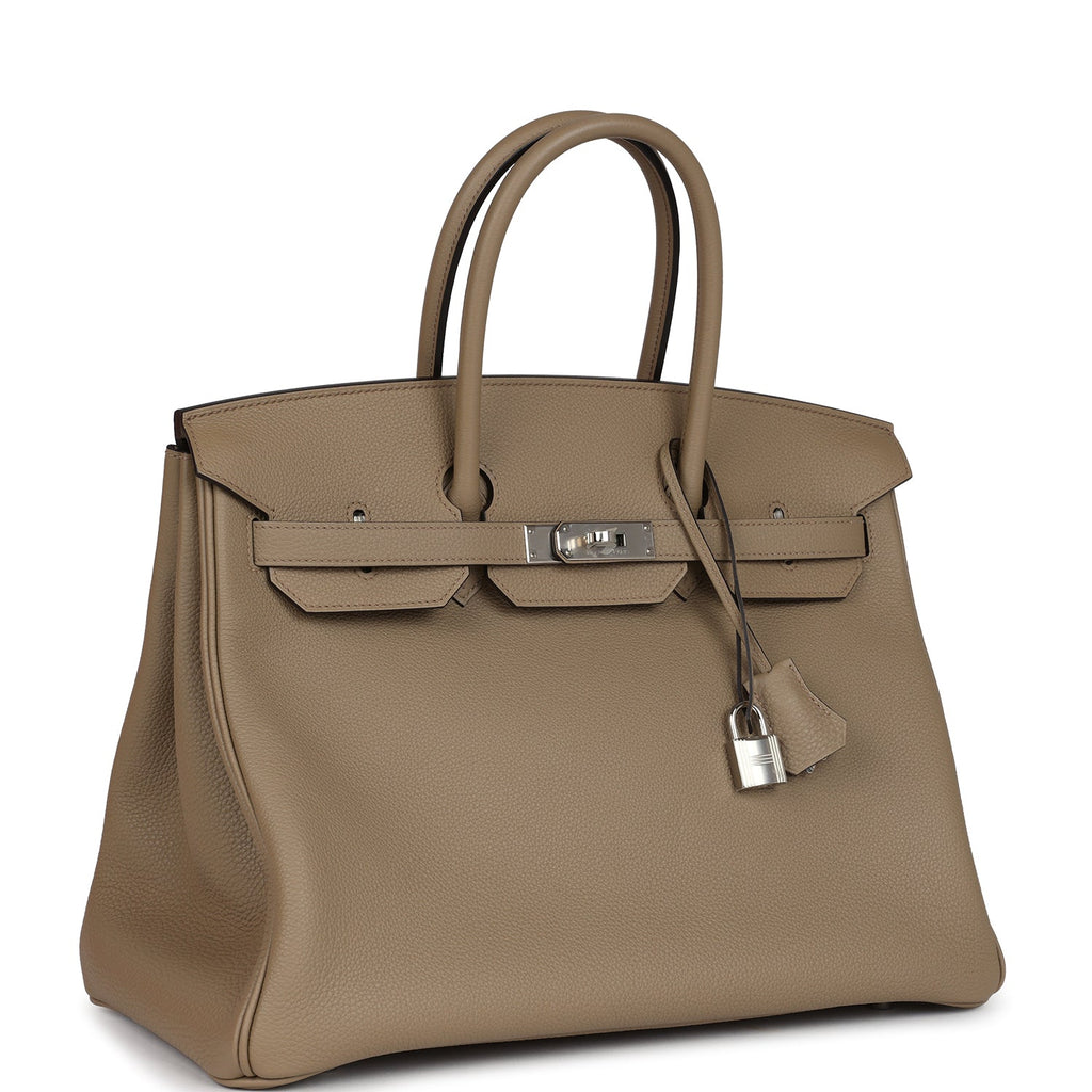 Hermes Birkin 35 Beige Marfa Togo Palladium Hardware - Image 8