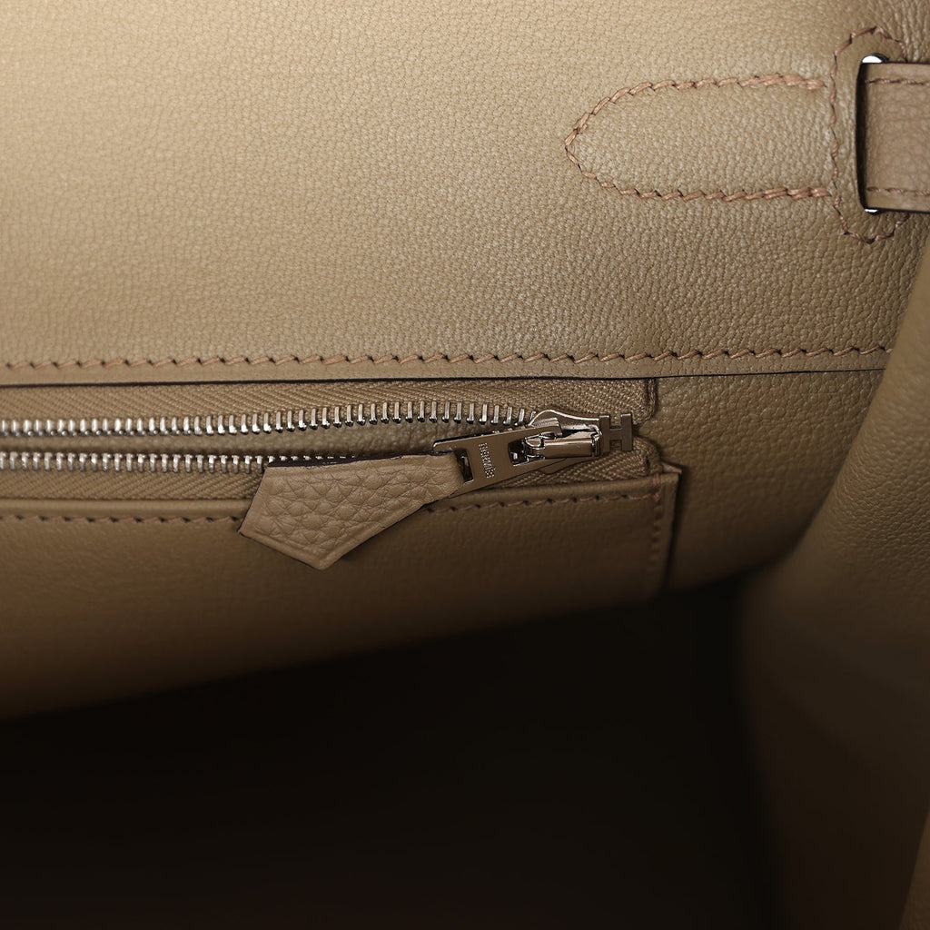 Hermes Birkin 35 Beige Marfa Togo Palladium Hardware - Image 3