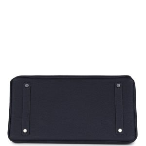 Hermes Birkin 35 Bleu Nuit Togo Palladium Hardware