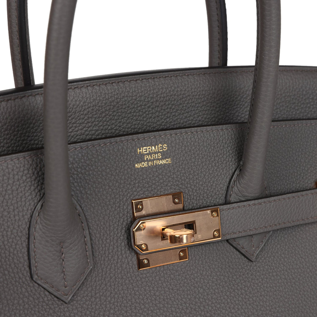 Hermes Birkin 35 Etain Togo Rose Gold Hardware - Image 3
