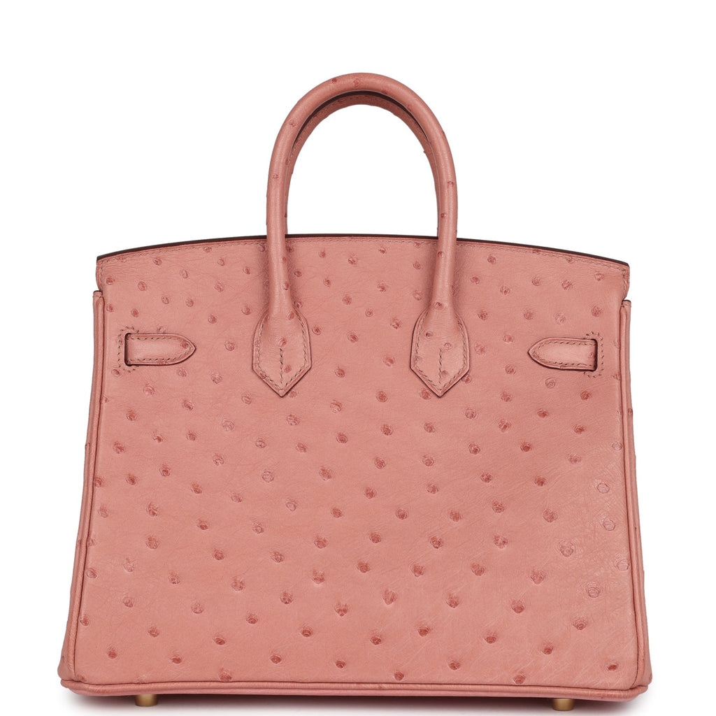 Hermes Birkin 25 Terre Cuite Ostrich Gold Hardware - Image 8