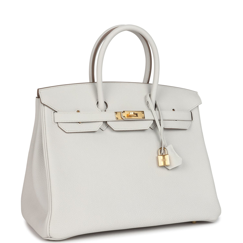 Hermes Birkin 35 Gris Pale Togo Gold Hardware - Image 6