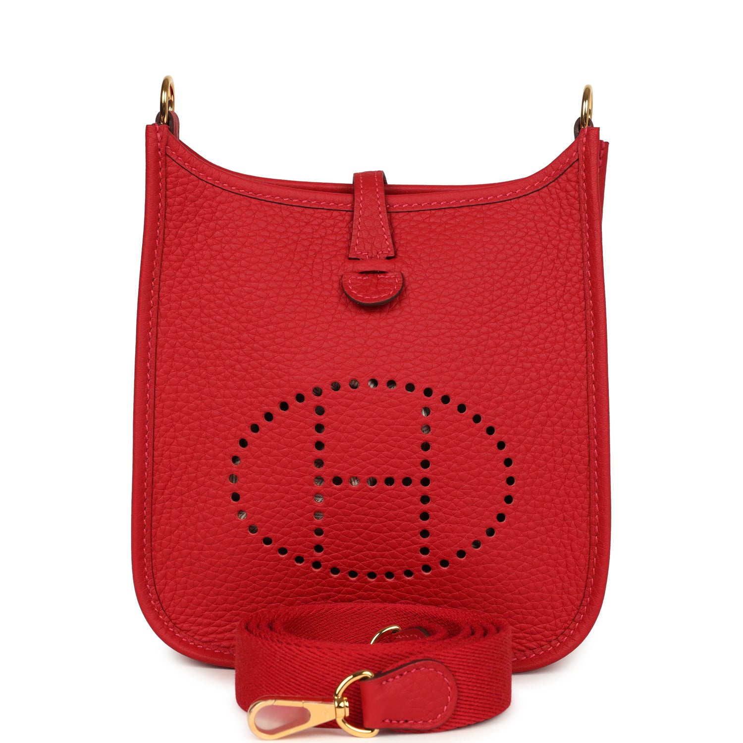 Hermes Evelyne TPM Vermillion Clemence Gold Hardware - Image 7