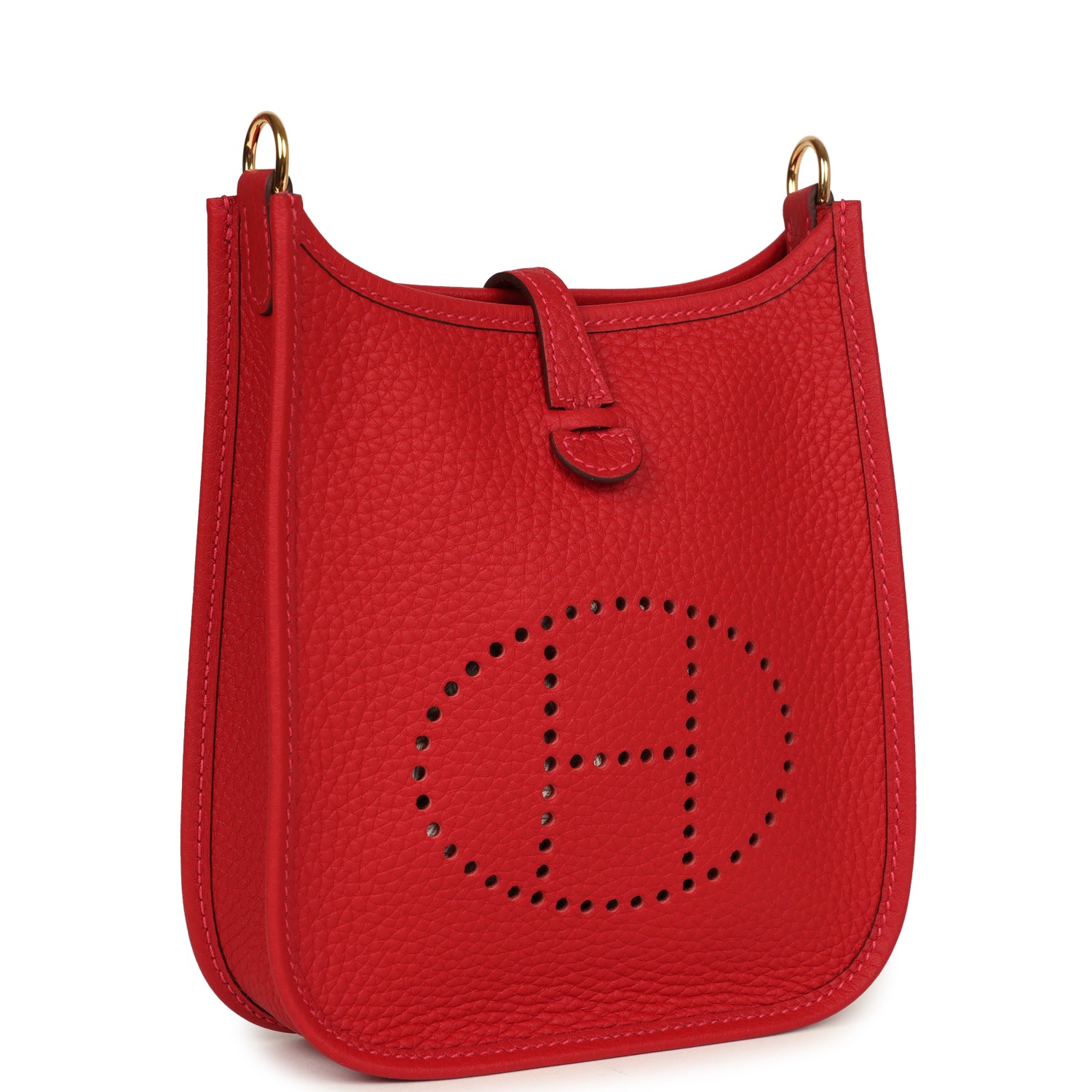 Hermes Evelyne TPM Vermillion Clemence Gold Hardware