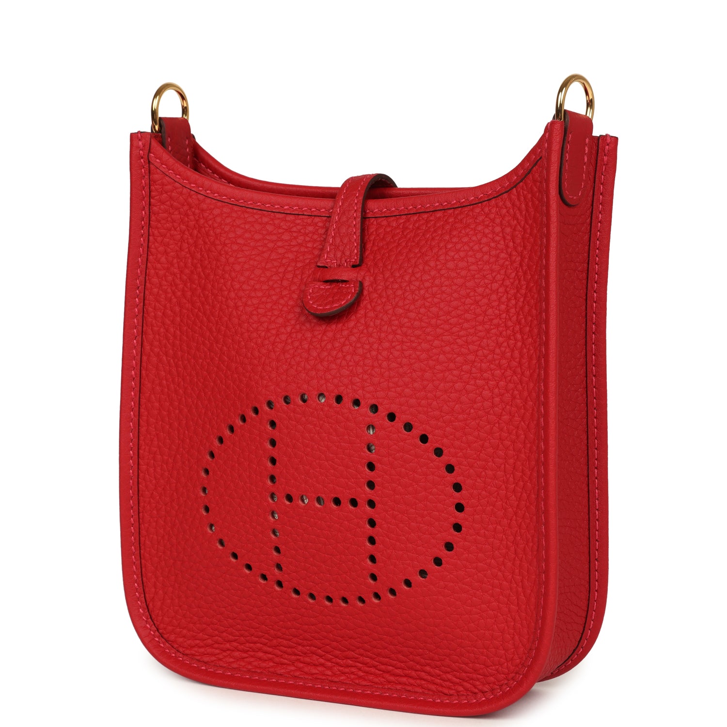 Hermes Evelyne TPM Vermillion Clemence Gold Hardware - Image 8