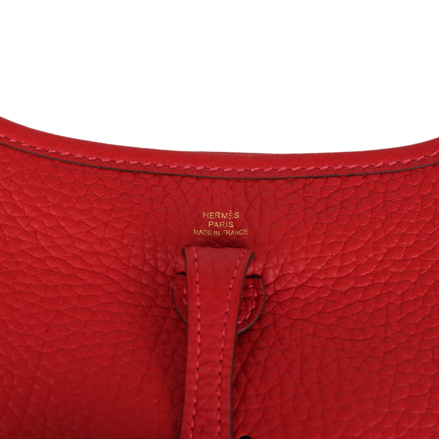 Hermes Evelyne TPM Vermillion Clemence Gold Hardware - Image 2