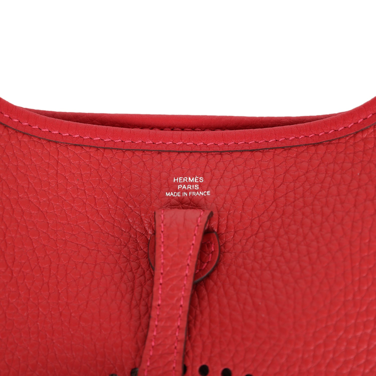 Hermes Evelyne TPM Vermillion Clemence Palladium Hardware - Image 3