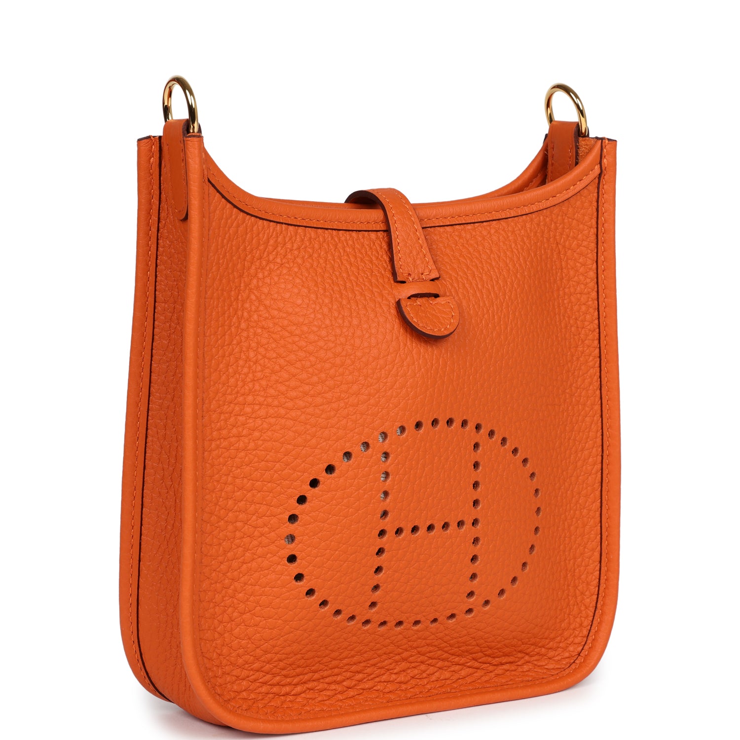 Hermes Evelyne TPM Orange Clemence Gold Hardware - Image 5