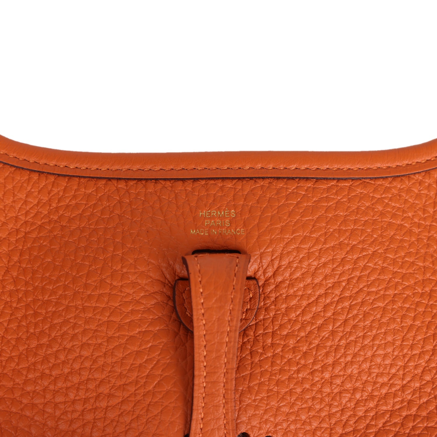 Hermes Evelyne TPM Orange Clemence Gold Hardware - Image 7
