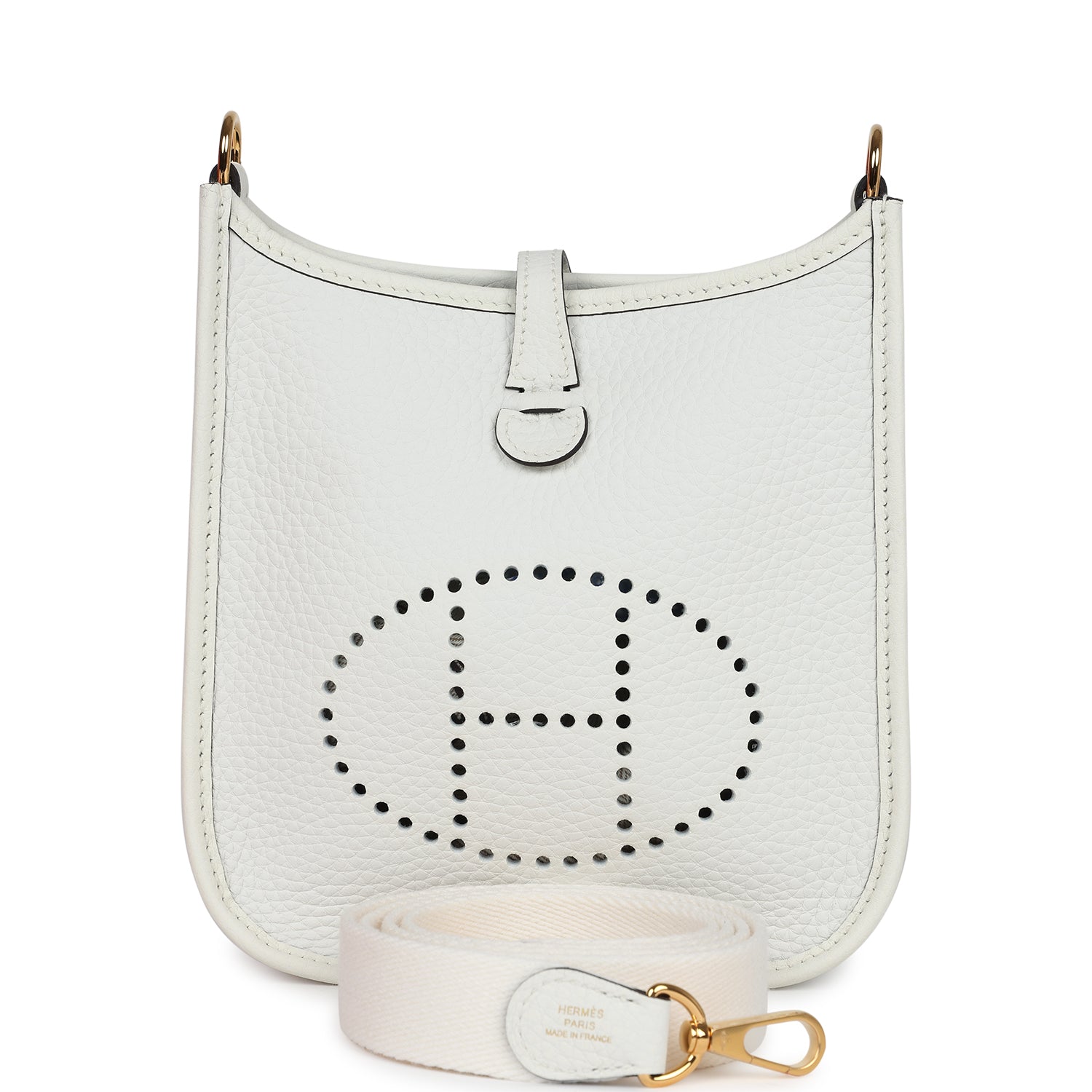 Hermes Evelyne TPM New White Clemence Gold Hardware - Image 6