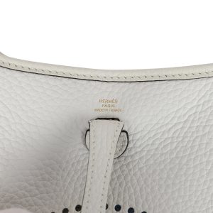 Hermes Evelyne TPM New White Clemence Gold Hardware