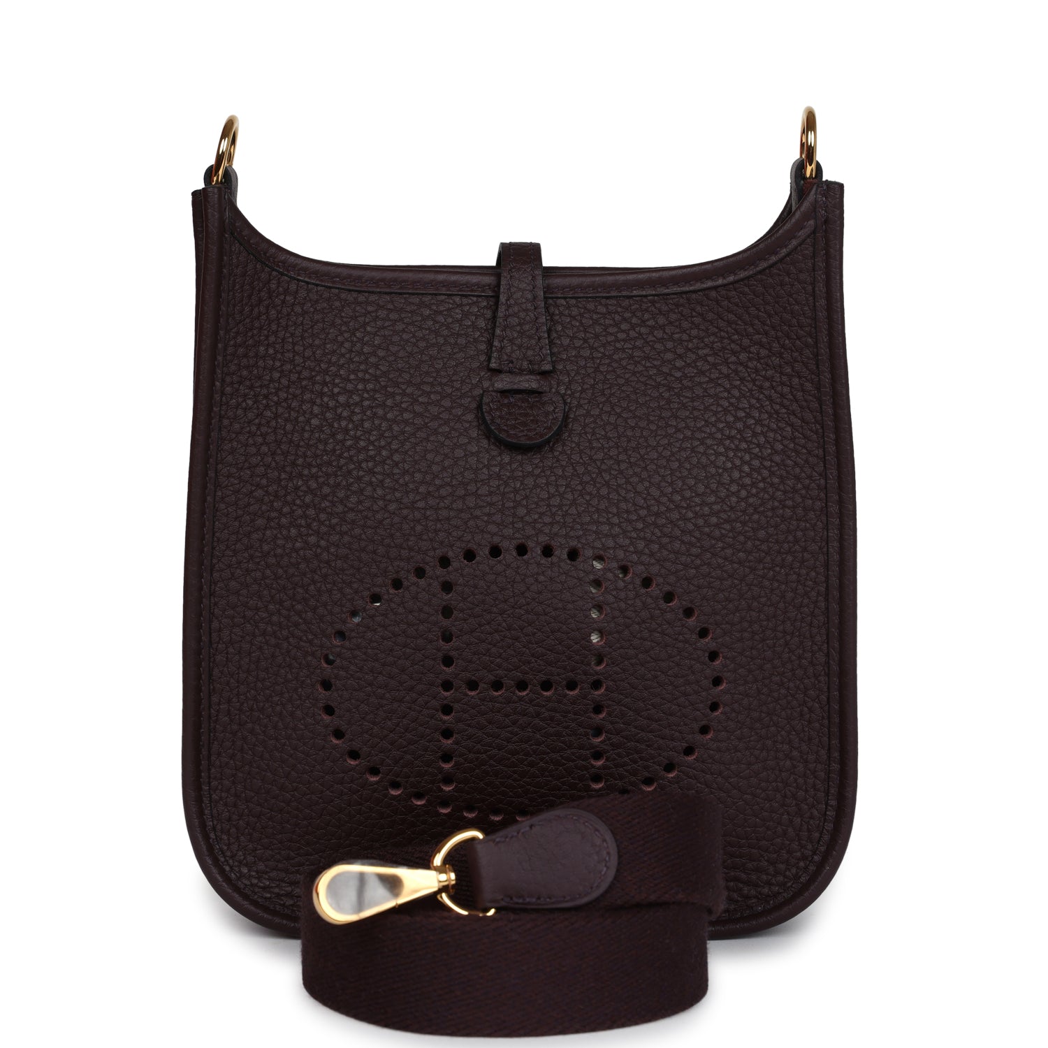 Hermes Evelyne TPM Rouge Sellier Clemence Gold Hardware - Image 2