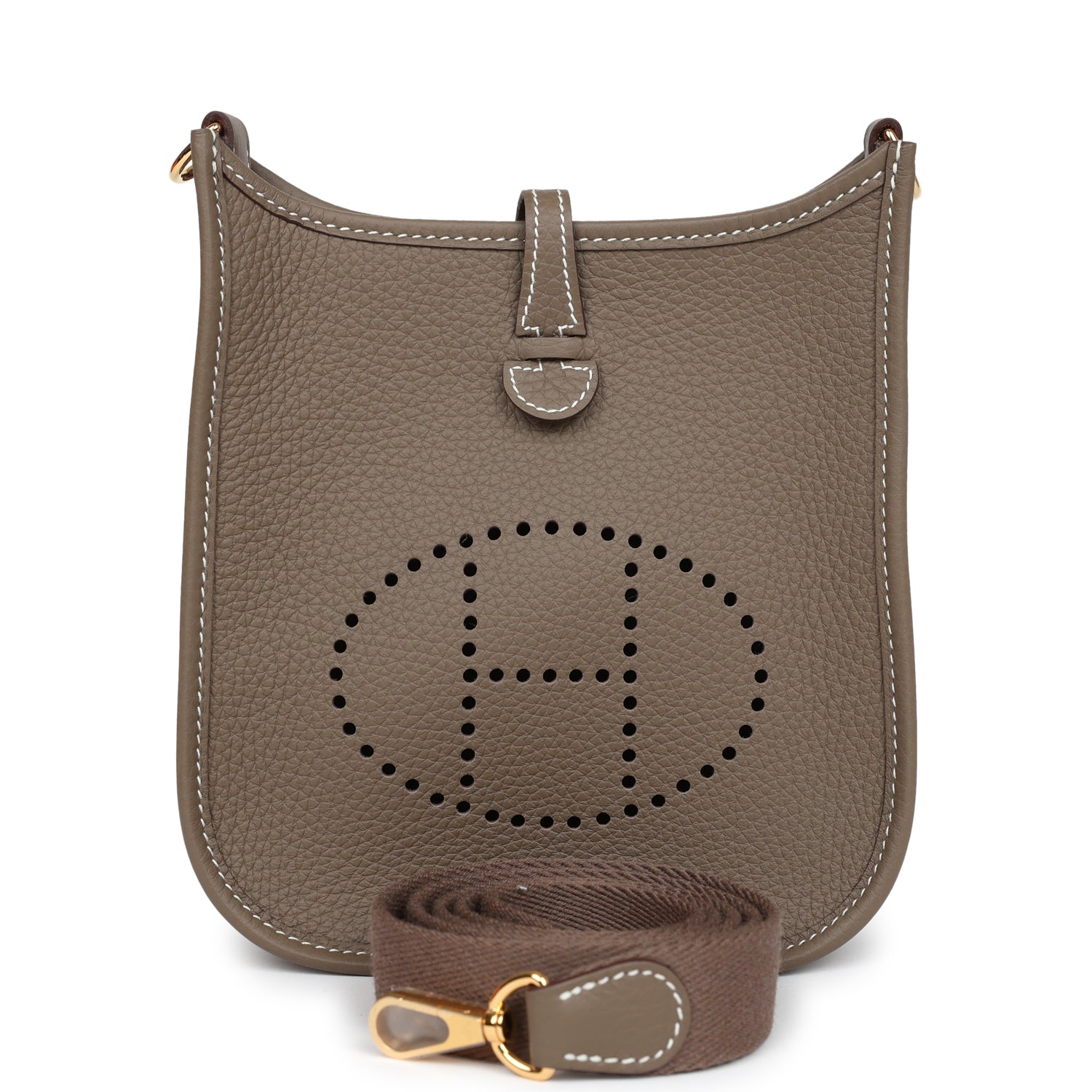 Hermes Evelyne TPM Etoupe Clemence Gold Hardware - Image 6