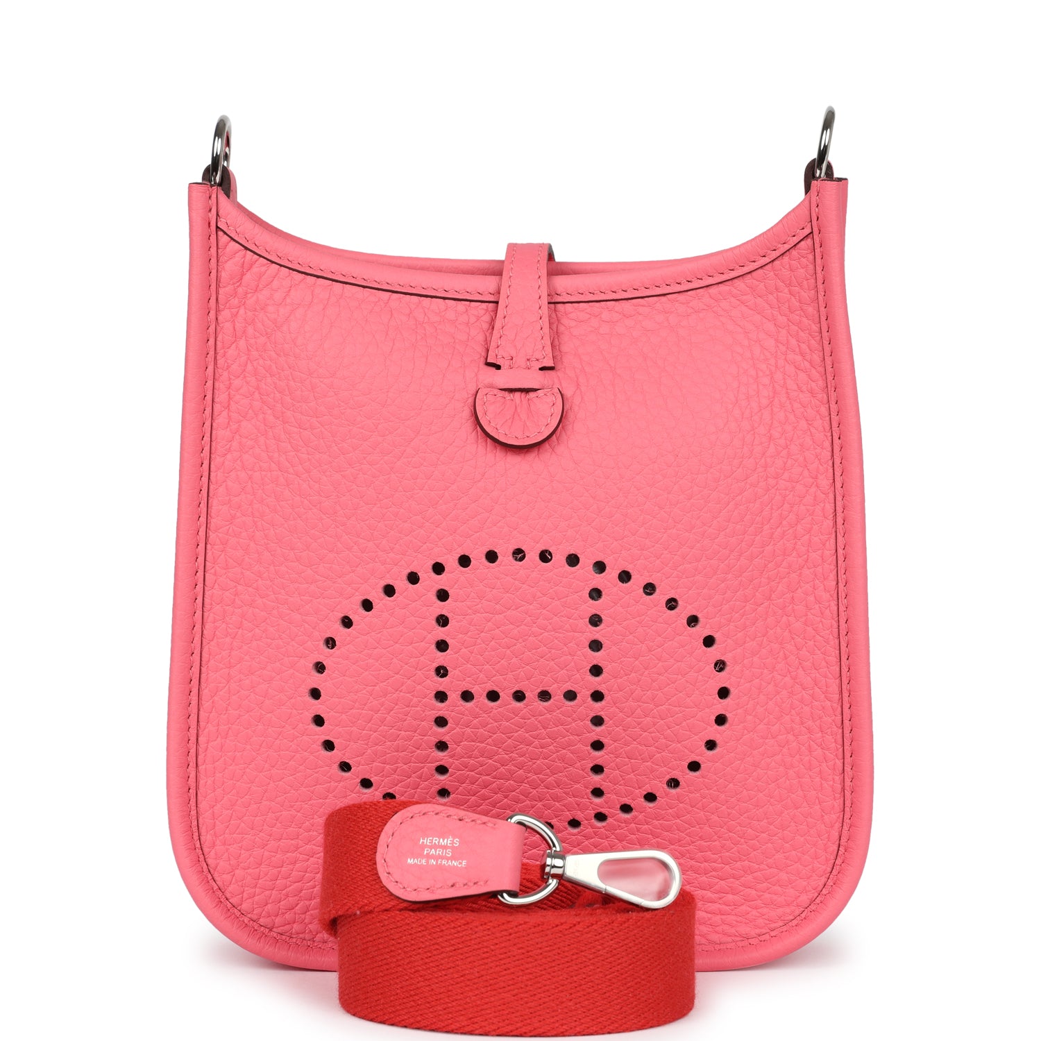 Hermes Evelyne TPM Rose Azalee Clemence Palladium Hardware - Image 7
