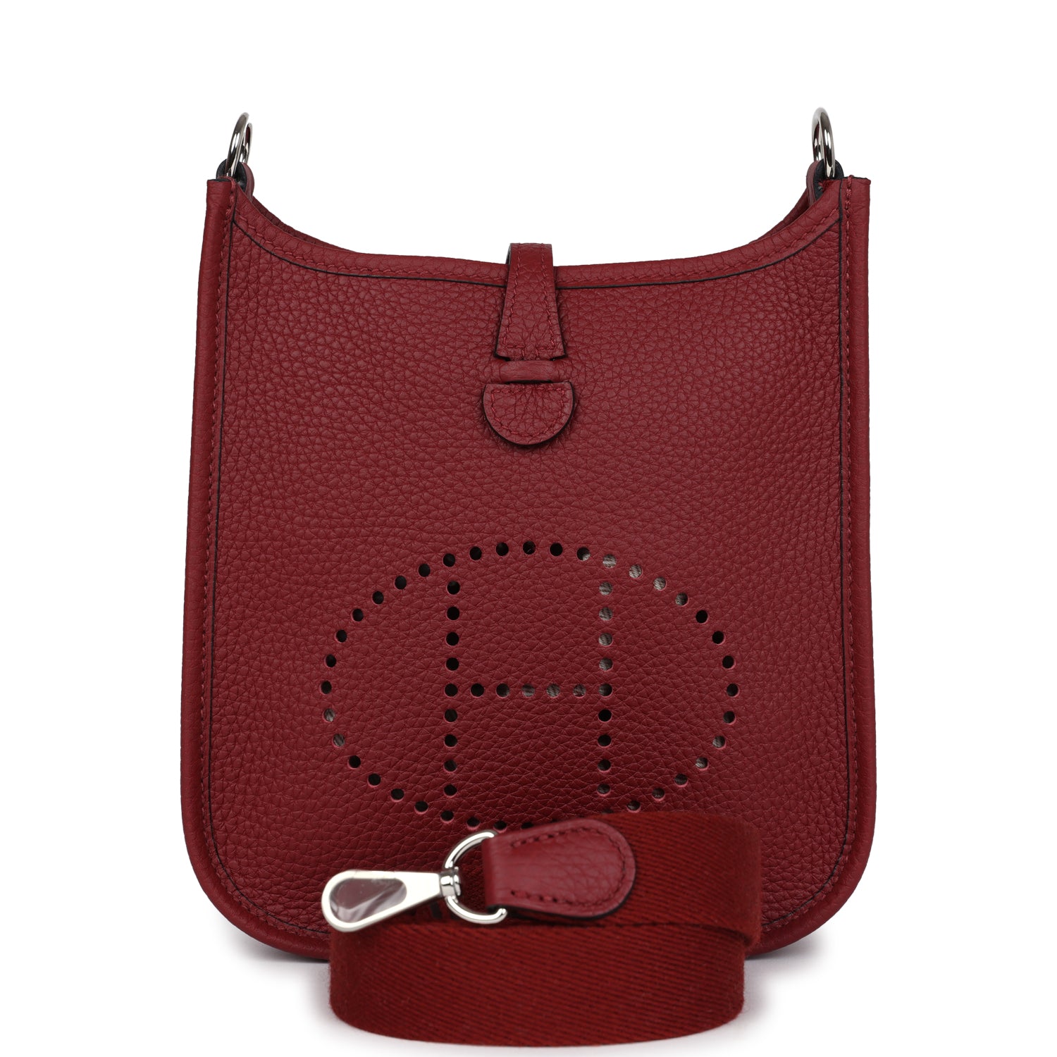 Hermes Evelyne TPM Rouge H Clemence Palladium Hardware - Image 3