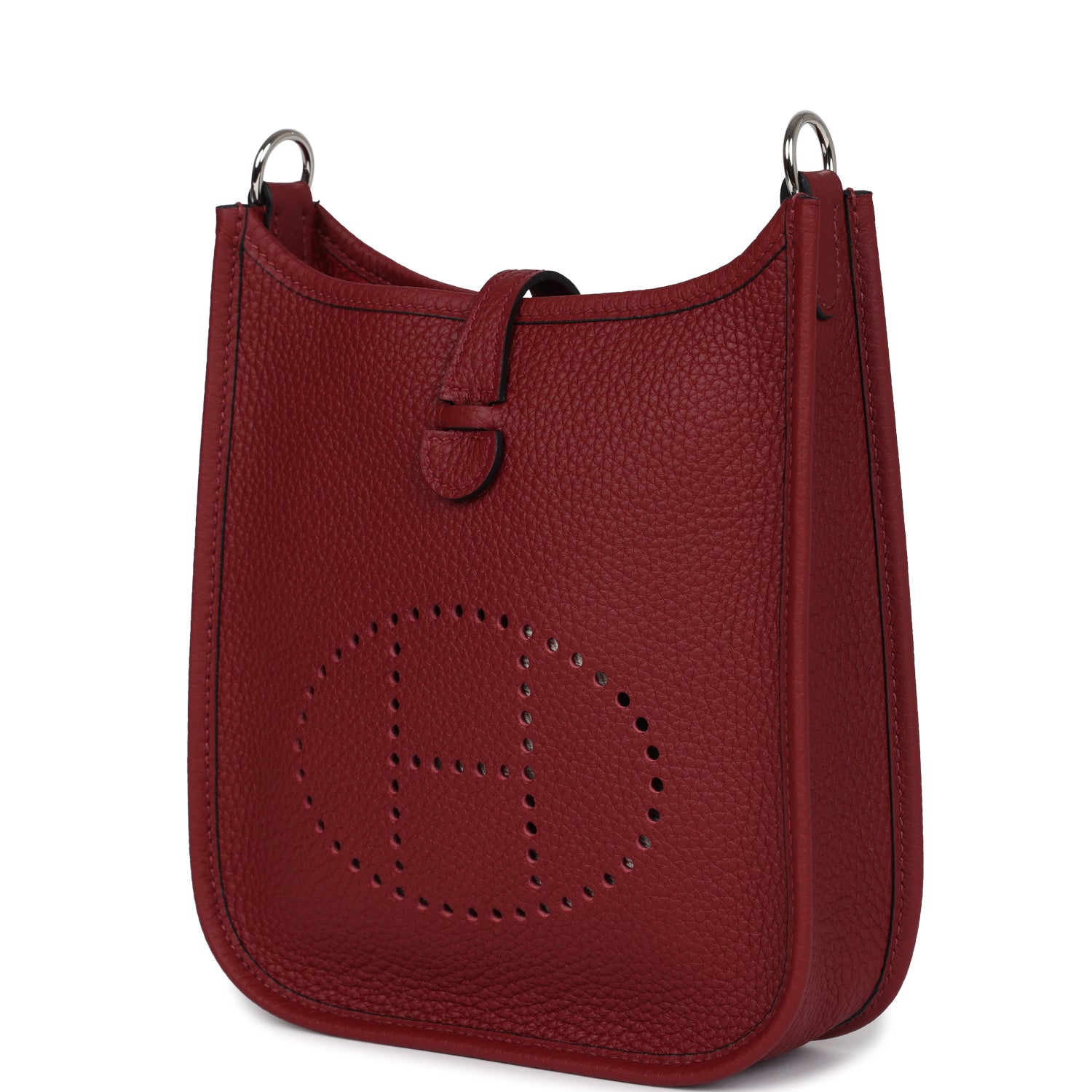 Hermes Evelyne TPM Rouge H Clemence Palladium Hardware - Image 4
