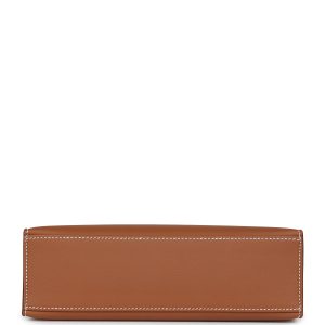 Hermes Kelly Pochette Gold Swift Gold Hardware