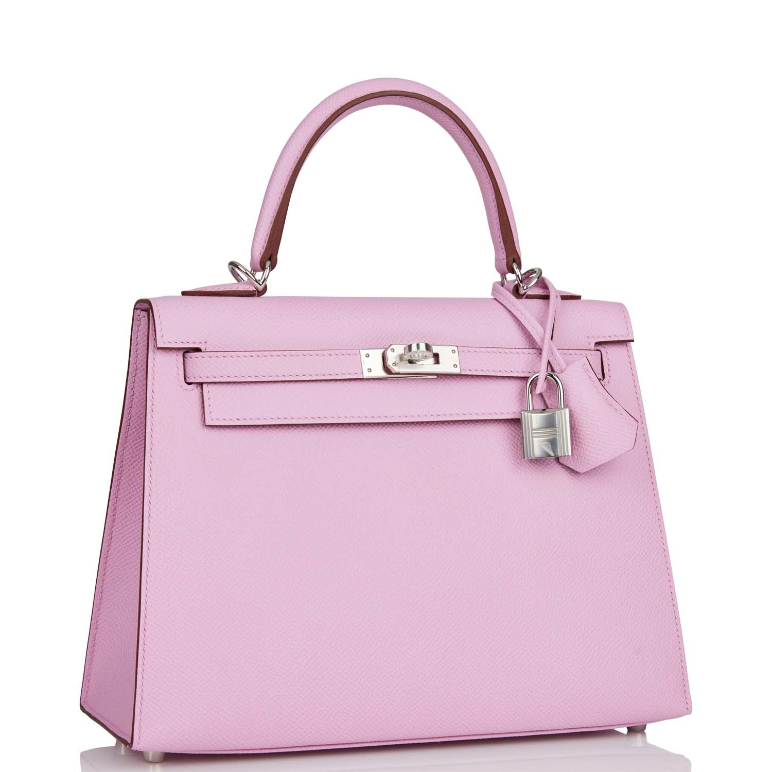 Hermes Kelly Sellier 25 Mauve Sylvestre Epsom Palladium Hardware - Image 8