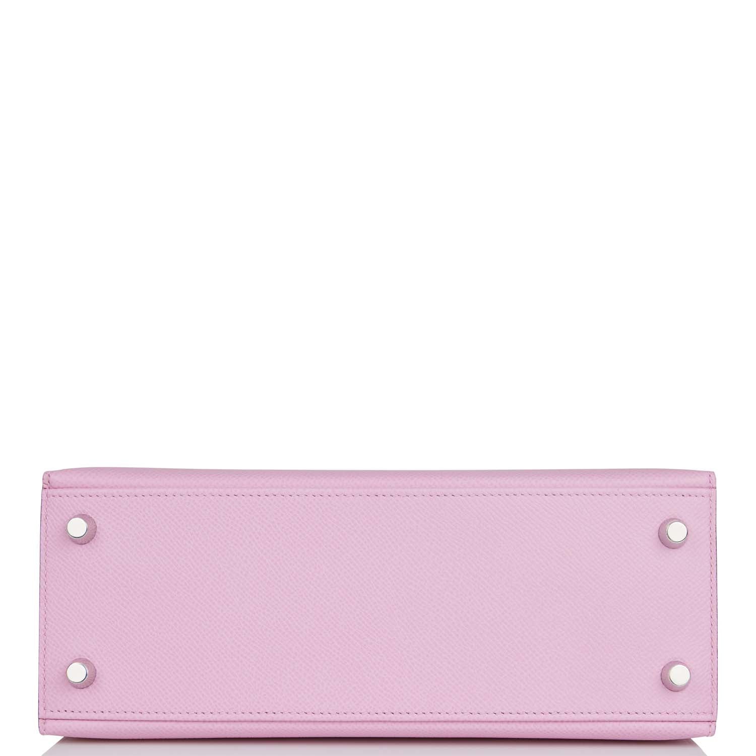 Hermes Kelly Sellier 25 Mauve Sylvestre Epsom Palladium Hardware - Image 3