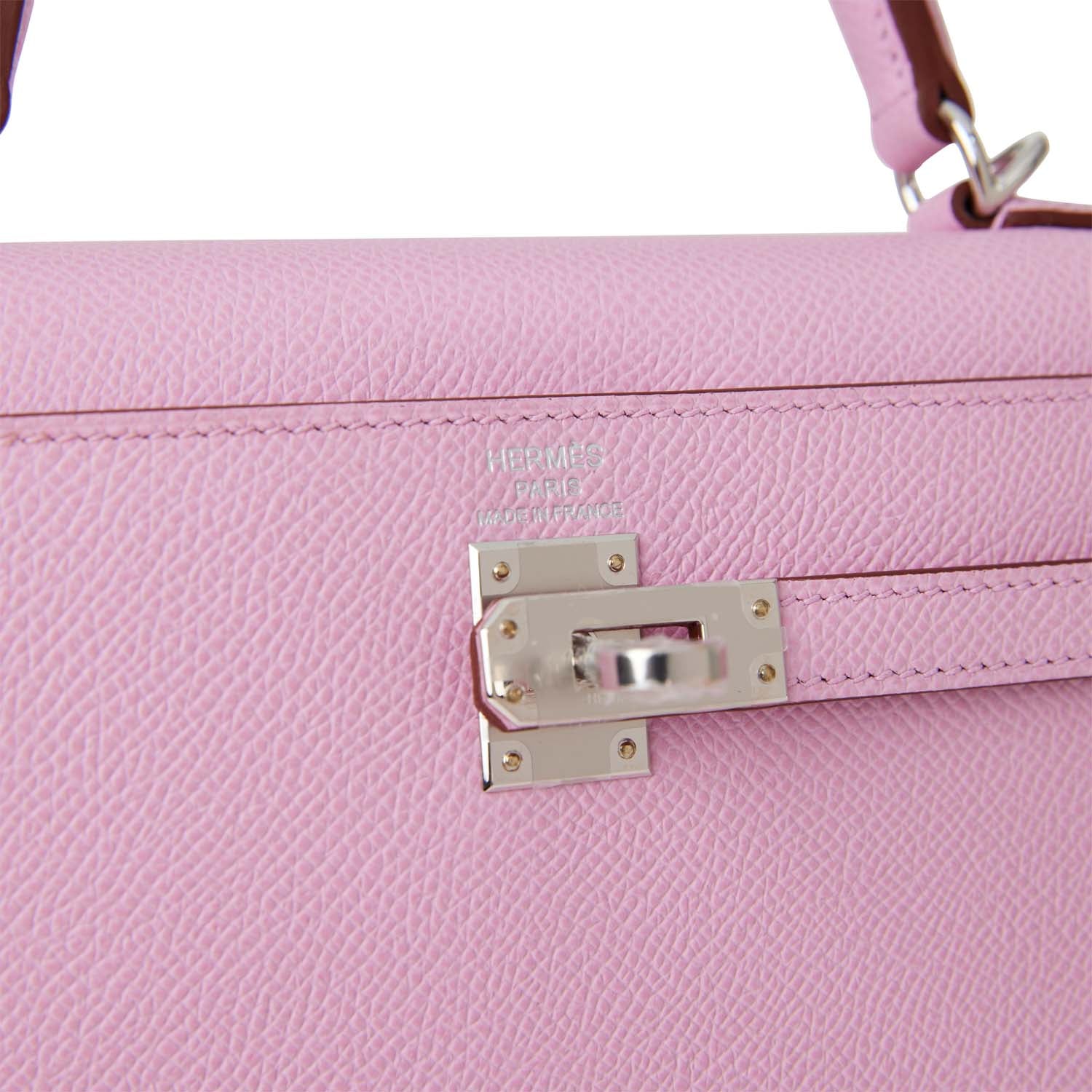 Hermes Kelly Sellier 25 Mauve Sylvestre Epsom Palladium Hardware - Image 2