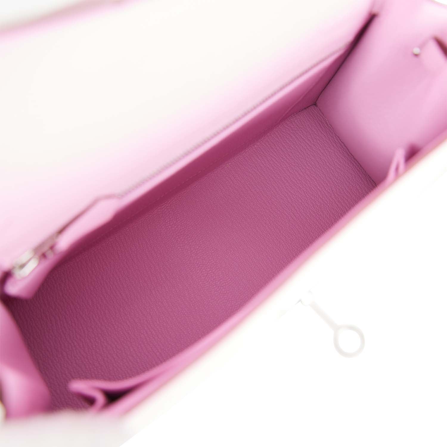 Hermes Kelly Sellier 25 Mauve Sylvestre Epsom Palladium Hardware - Image 6
