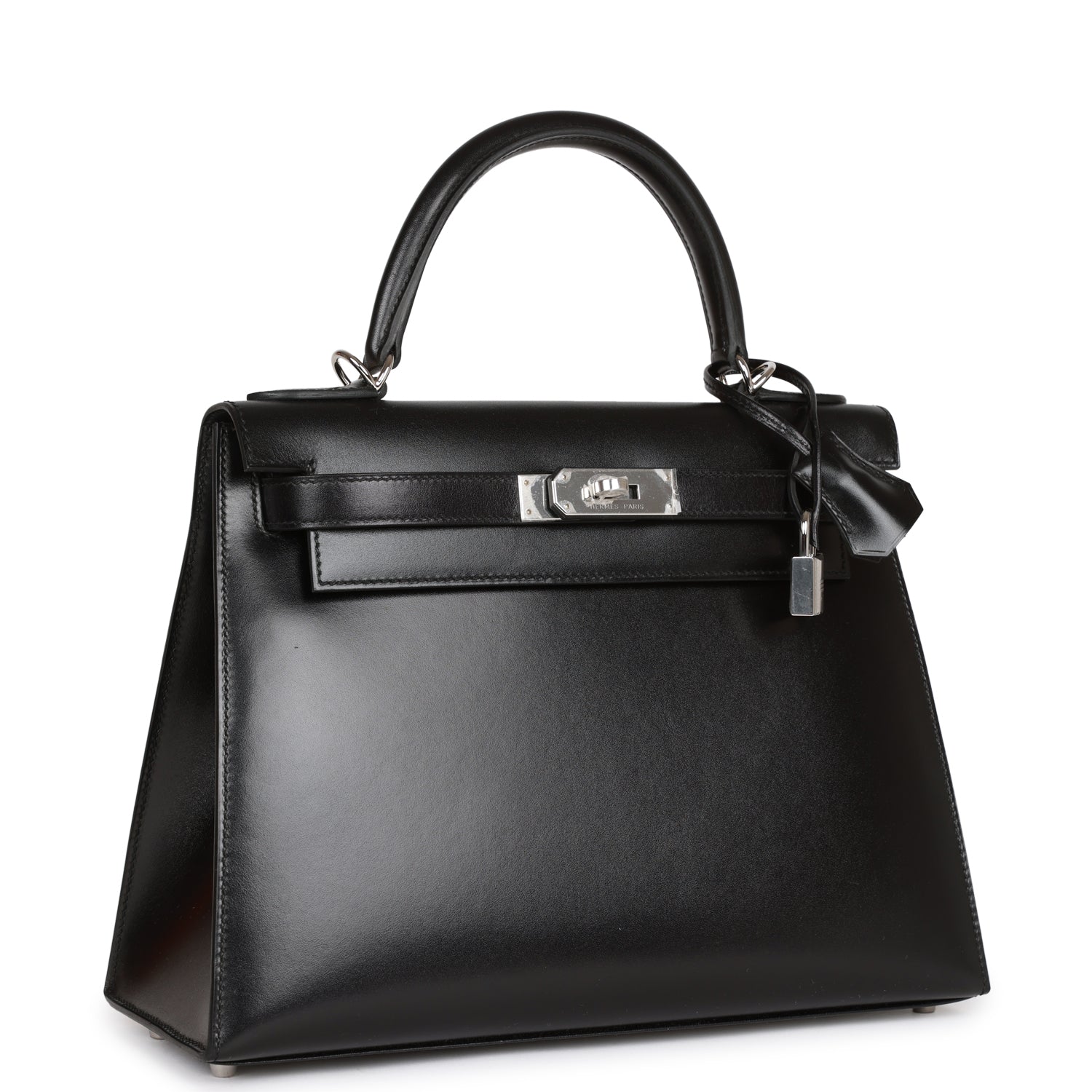 Hermes Kelly Sellier 28 Black Box Palladium Hardware - Image 7