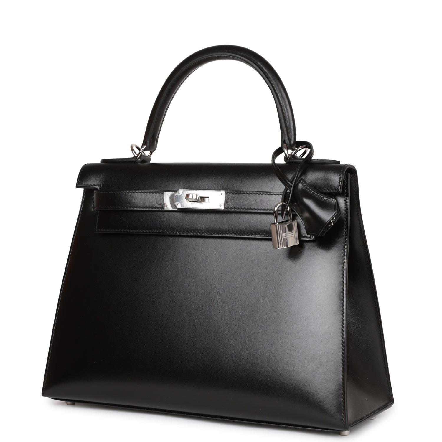 Hermes Kelly Sellier 28 Black Box Palladium Hardware - Image 8