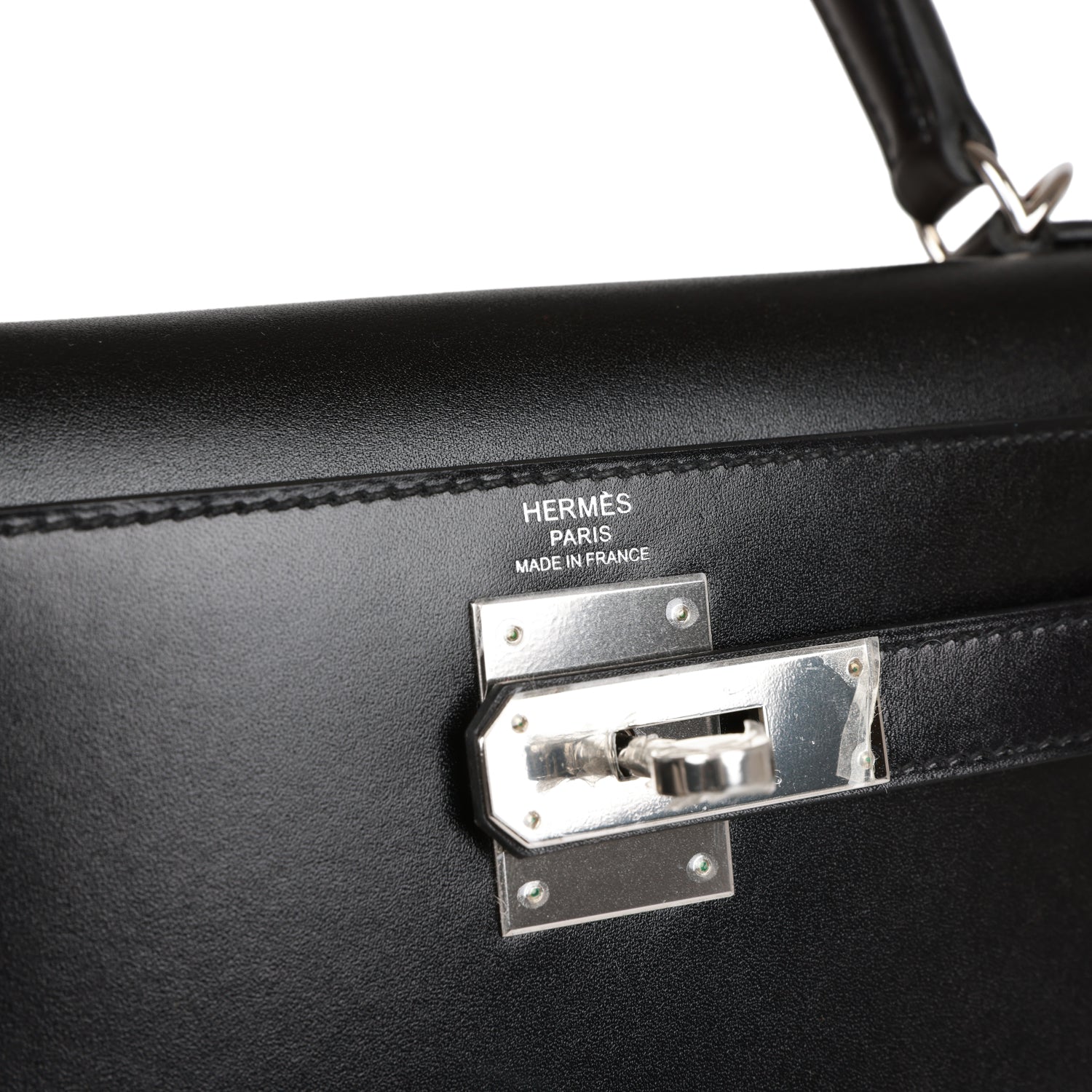 Hermes Kelly Sellier 28 Black Box Palladium Hardware - Image 6