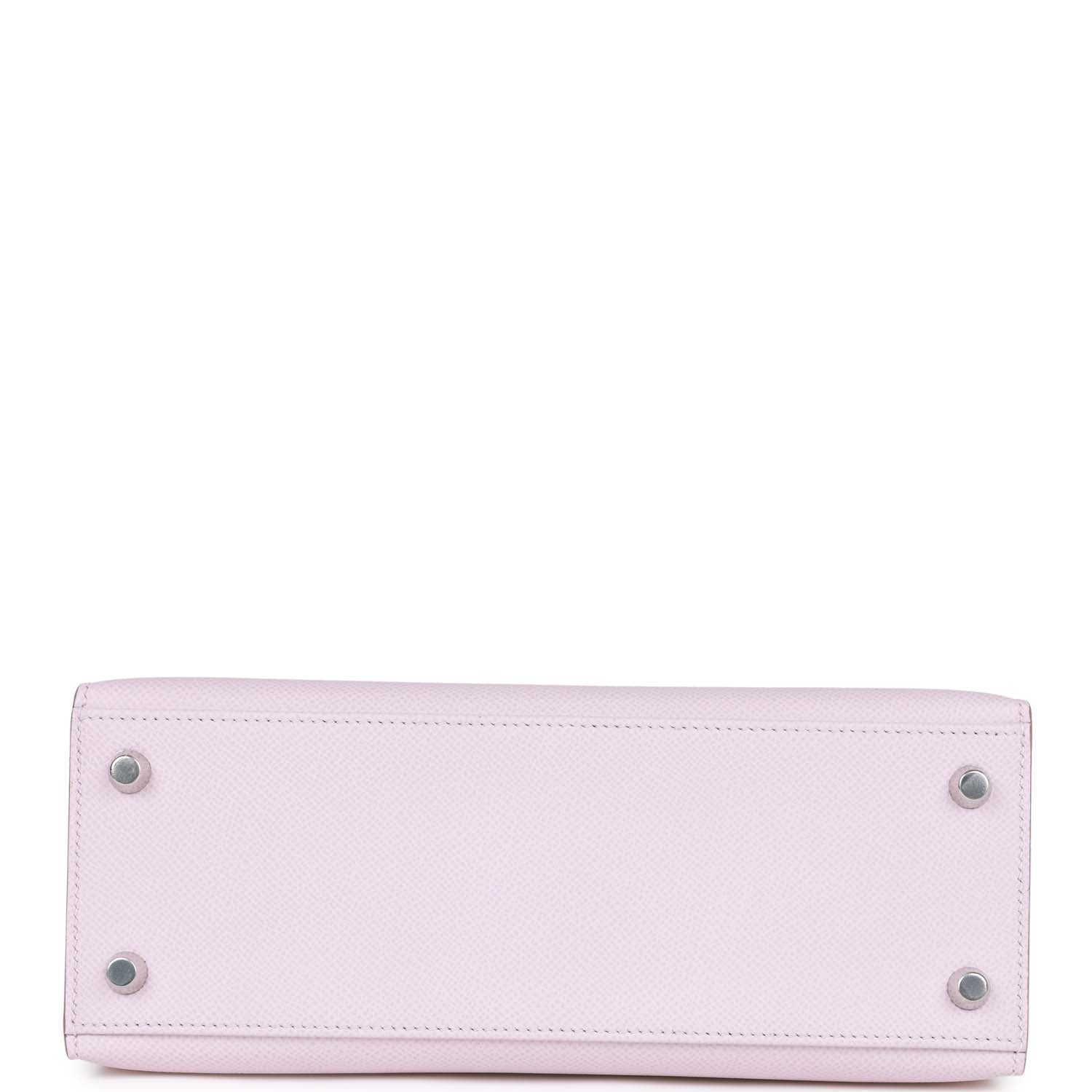 Hermes Kelly Sellier 25 Mauve Pale Epsom Palladium Hardware - Image 2