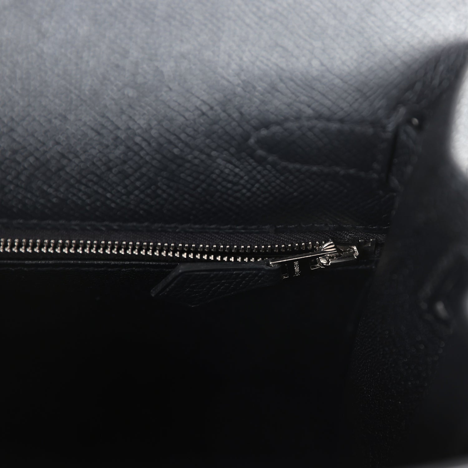 Hermes Kelly Sellier 28 Black Epsom Palladium Hardware - Image 2