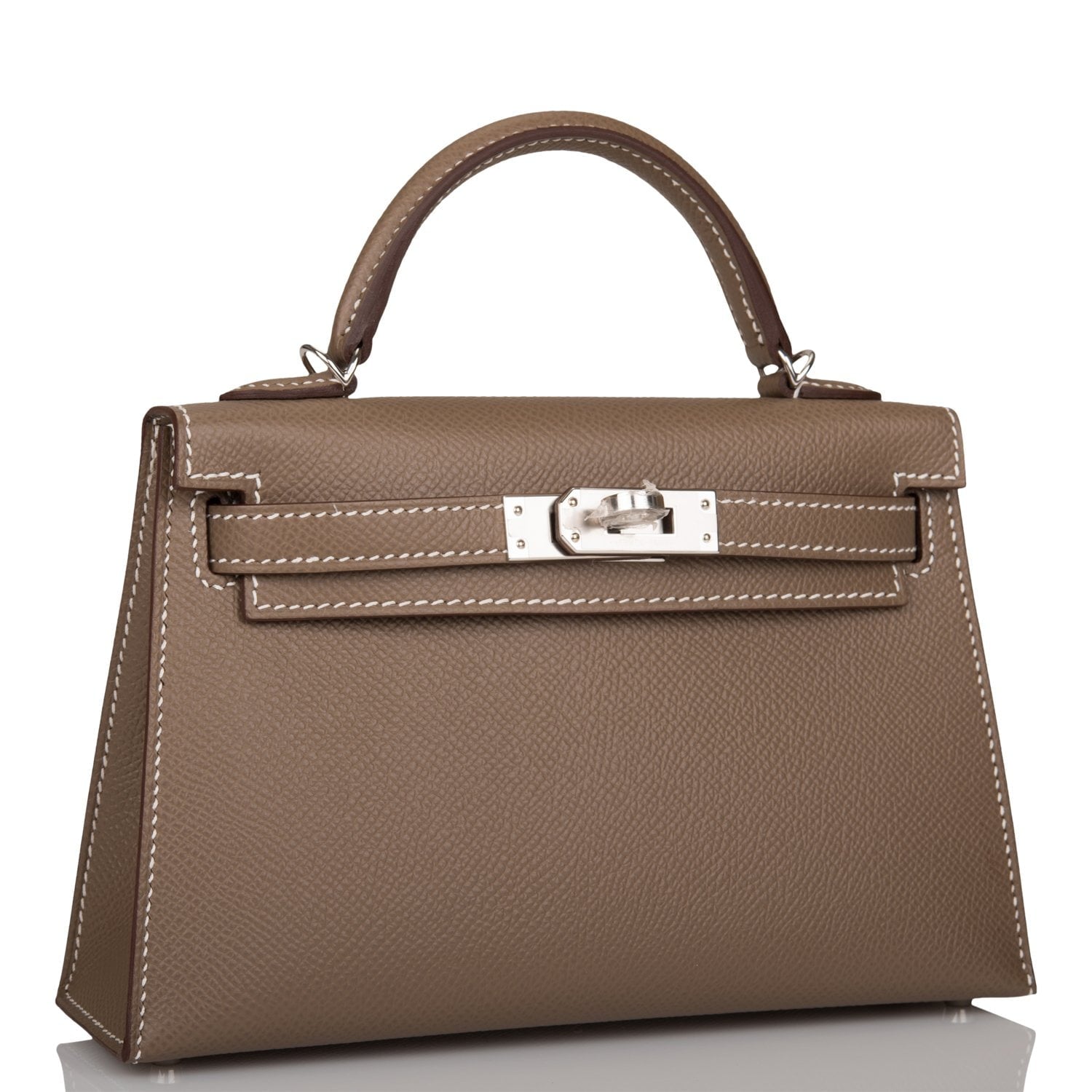 Hermes Kelly Sellier 20 Etoupe Epsom Palladium Hardware - Image 3