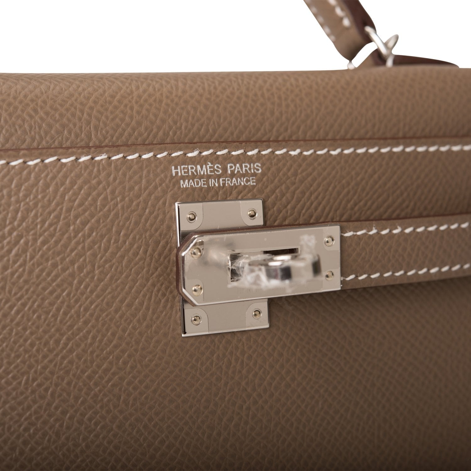 Hermes Kelly Sellier 20 Etoupe Epsom Palladium Hardware - Image 4