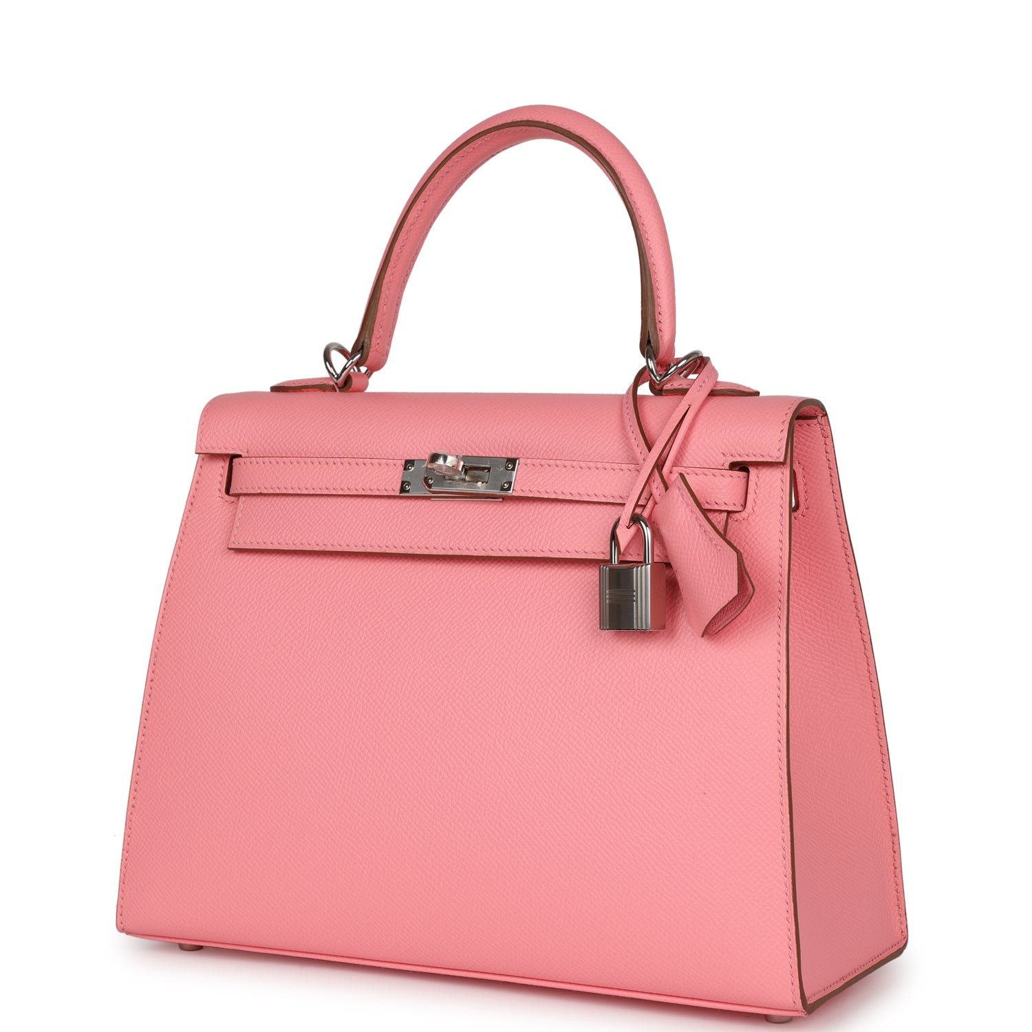 Hermes Kelly Sellier 25 Rose Confetti Epsom Palladium Hardware - Image 7