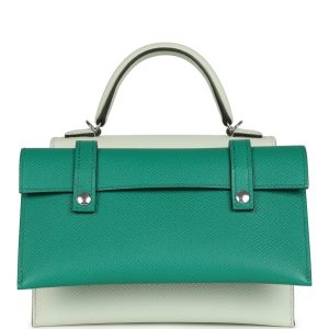 Hermes “Quelle Idolle” Picto Kelly Doll Vert Fizz Epsom Palladium Hardware
